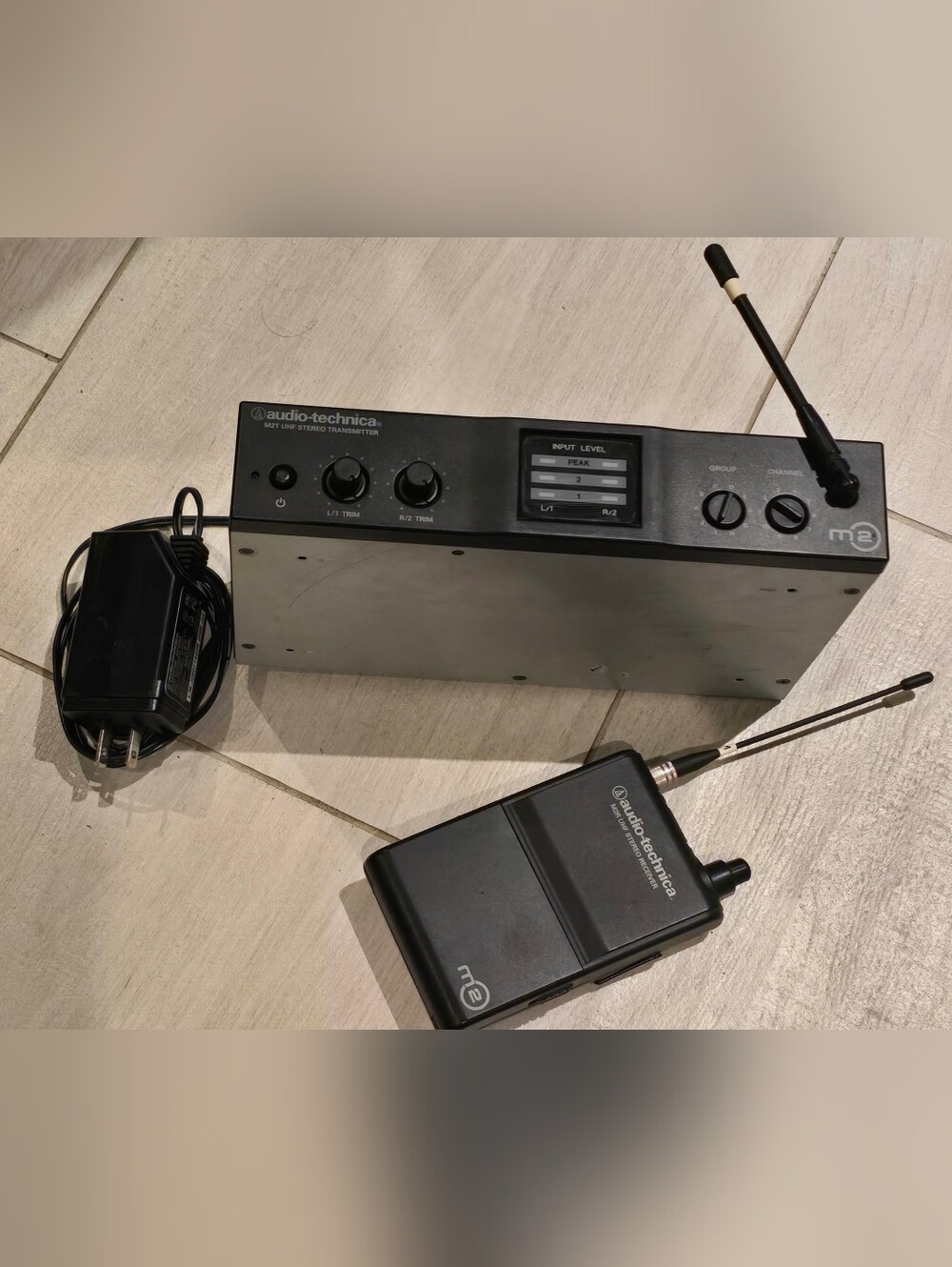 Audio Technica M2 Wireless In Ear Monitor System M2T Transmitter + M2R Receiver - Picture 2 of 2